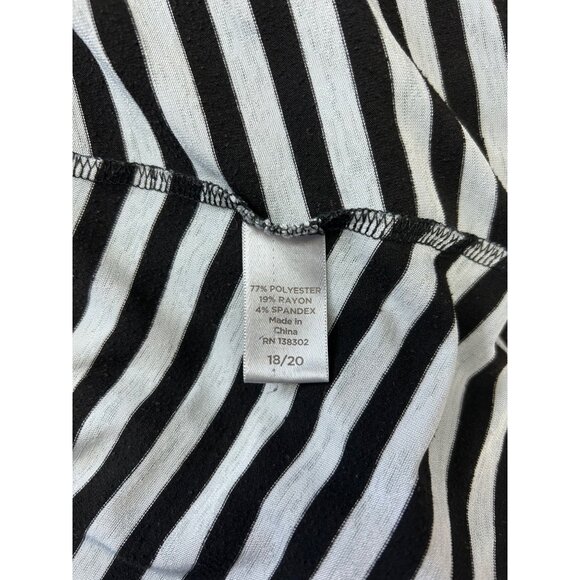 Avenue Womens Striped Sleeveless Top 18/20 Multicolor Neck Trim Polyester/Rayon/ - Picture 5 of 8